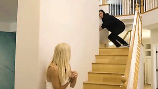 all alone in her house