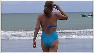 On The Beach I Couldnt Resist Any Longer And Fucked My Stepson, He Cums Inside