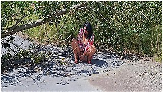 Milf Slut Got Caught Orgasming In The Woods