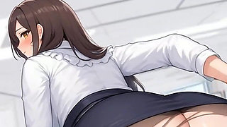 Waifu Secretary POV - Close-Up , Teasing, Sock Pull and Naughty Play