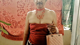 My Real Aunty's Sexy Outfit for Christmas's Party