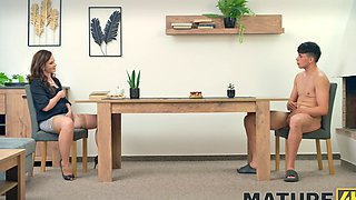 Bruno Baxter fucked leggy Sweet Becky in stockings