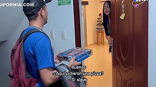 I Seduce The Pizza Delivery Man And End Up Fucking Him Until I Get All His Cum - Melany Latina 10 Min