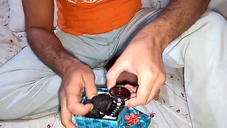 The step-mother gifted the new watch to the stepson