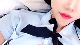 Asian japanese teen stockings blowjob