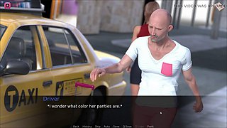 Future Money Man Flashes Panties Spreading Legs for Old Taxi Driver