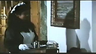 Horny boyfriend fucks black booty of a housemaid when she bends over