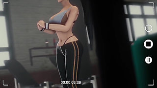 Gym Bunny Momiji - the Full Routine (no Sound)