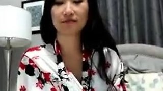 Solo mature masturbating on webcam