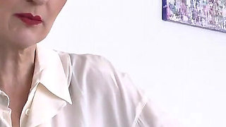 Triple-stockinged Boss, Meeting Prep, Ruined Orgasm and Cum Licking, POV, JOI