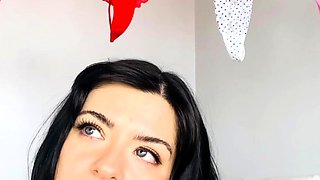 Kinky moist taco brunette anal toy play during masturbating