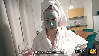 Debt4k. natural-titted russian tried to break away debt collector but he screwed her in rectal and pussy instead