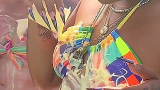 Creamy Custard Playtime: Savanna, Giana, Bleu & Livie Get Messy