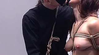 Sinea Gets Partially Suspended, Edged, and Finally Made to Cum!