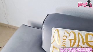 German curvy amateur teen make homemade fucktape with jizz swallow point of view