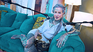 I talk about E - Empathy - ASMR podcast SFW talking goth skinny girl dreadlocks tattoo model inked girl