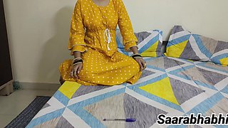 Saara Fucked by Her Step Bro When She Teach Him What to Do on First Night