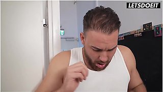 Busty Maid Takes Care Of Morning Wood With Her Ass