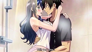 Stepbrother watch stepsister while she is taking shower 3D Anime