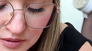POV Shoejob in Platform Sneakers and Black Pantyhose - Dame Olga (4k) (656)