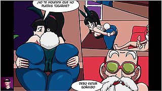 Car Toon - Dragon Ball Z: Chi-chi Rides Roshis Cock While Goku Trains