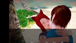 Hentai visual novel game with big natural tits and erotic stories