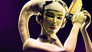 Mind blowing 3d animation with hot scifi babes