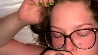 College girl Lina gets her first facial