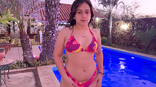 Jasmine Plays in the Pool