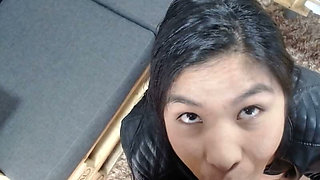 Hot Atina Gives an Amazing Sloppy Blowjob with Facial