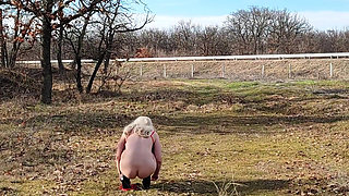 Little Whore Strips off Her Red Bodysuit on the Highway Part 2