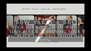 BBW Takes a Big Black Cock Breed Her with Your Niga Seed