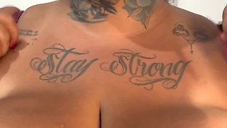 Tanned BBW: Oil on Large Breasts and Smoke in the Lungs 4K
