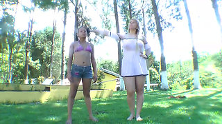 Pony Play Girls Swimming Pool Humilation - Be My Pony and Carry Me Bitch!