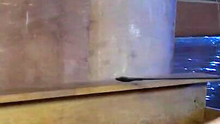 Femdom with muscle guy and skinny tall dominatrix