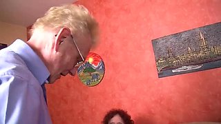 Hot German Grannies Fuck Young 80yo Neighbor in Wild Threesome