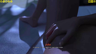 My Pleasure 10: Julian Watches Julia Finger Pussy Moaning His Name Kitchen Boobs