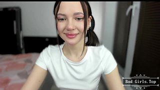 Petite skinny small tits brunette teen webcam babe