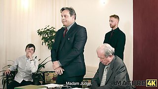 Mature 4k featuring madam's cum on tits sex