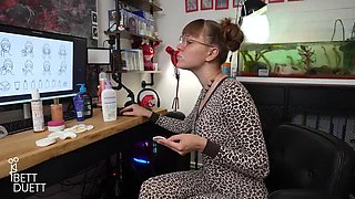 Skinny German Brunette Gets Huge Facial Cumshot - Petite Amateur POV Care