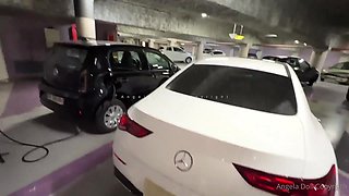 Sensual French amateur delivers passionate public outdoor blowjob
