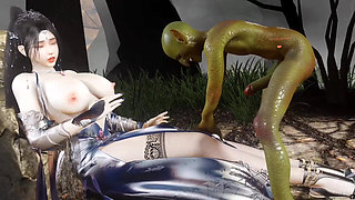 Beautiful Girl Boobs 3D Vam Fucked With Goblin