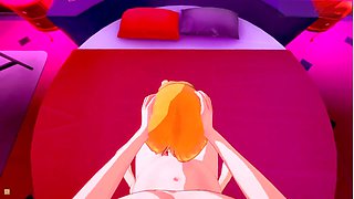 Anime, titty fuck, deep throat