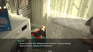 Big Ass Japanese Stepmom Having Fun with Hiro While Doing Laundary