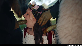 Maddie Wren Monster Fucked -  Real Life Hentai Threesome