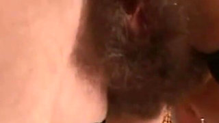 Mature MILF with Hairy Pussy Cumshot on Nice Tits by a Big Young Cock