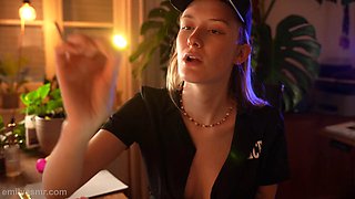 Blonde Police Officer Tests His Focus in ASMR Roleplay