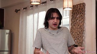 Lesbian wants to try roommates big cock