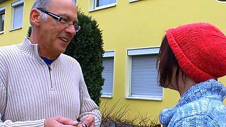 Horny German grandpa fucks the neighbor next door