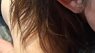Ass licking, balls getting sucked, cum getting licked, and finally a deep throat.